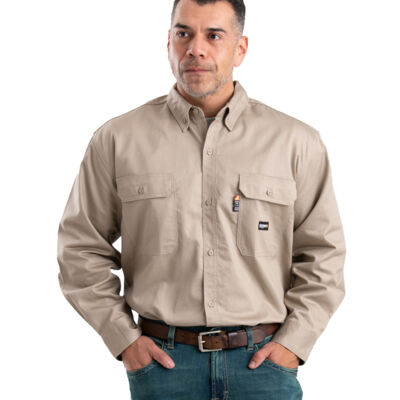 Flame Resistant Button Down Long Sleeve Work Shirt Thumbnail