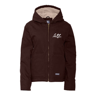 WM - Women's Sherpa-Lined Softstone Duck Hooded Jacket Thumbnail